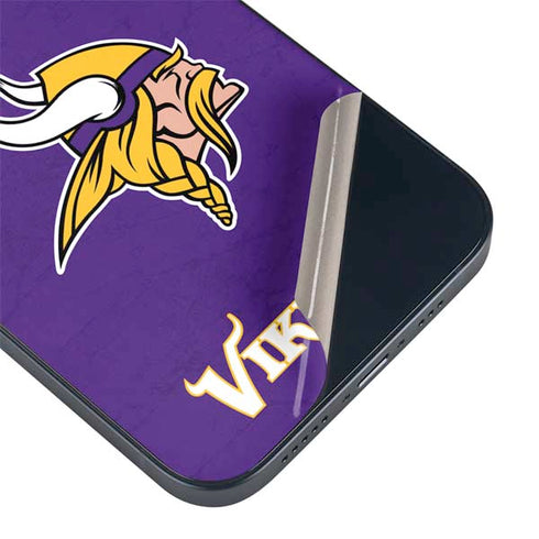 NFL Minnesota Vikings Distressed iPhone 15 Skin