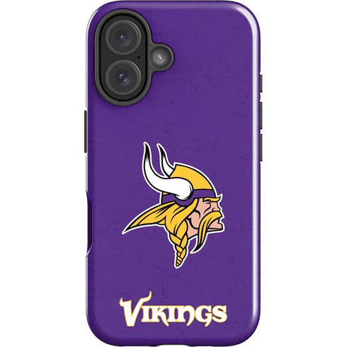 NFL Minnesota Vikings Distressed iPhone 16 Impact Case