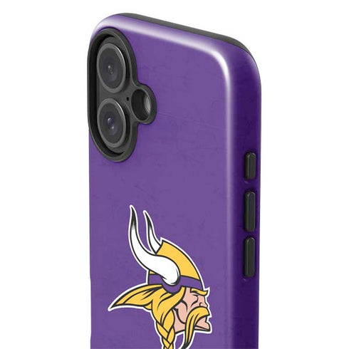NFL Minnesota Vikings Distressed iPhone 16 Plus Impact Case