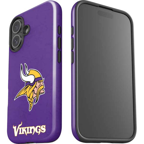 NFL Minnesota Vikings Distressed iPhone 16 Plus Impact Case
