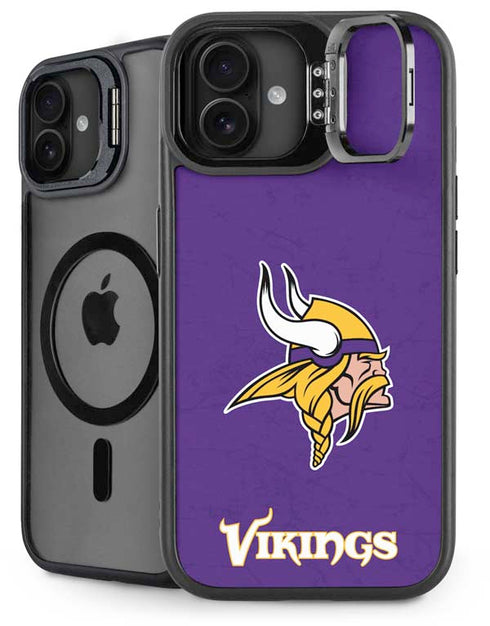 NFL Minnesota Vikings Distressed iPhone 16 Plus Kickstand Case