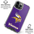 NFL Minnesota Vikings Distressed iPhone 16 Pro Clear Case