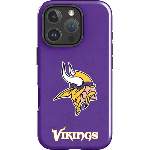 NFL Minnesota Vikings Distressed iPhone 16 Pro Impact Case