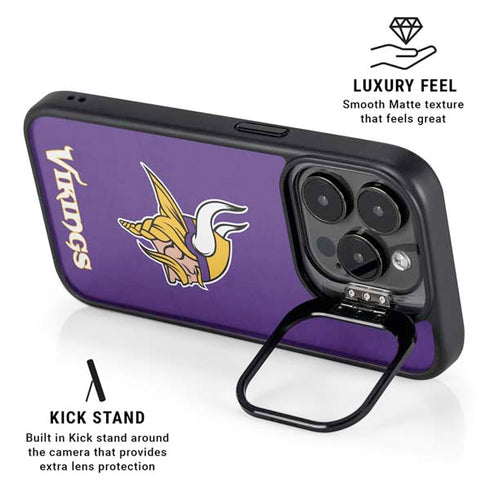NFL Minnesota Vikings Distressed iPhone 16 Pro Kickstand Case