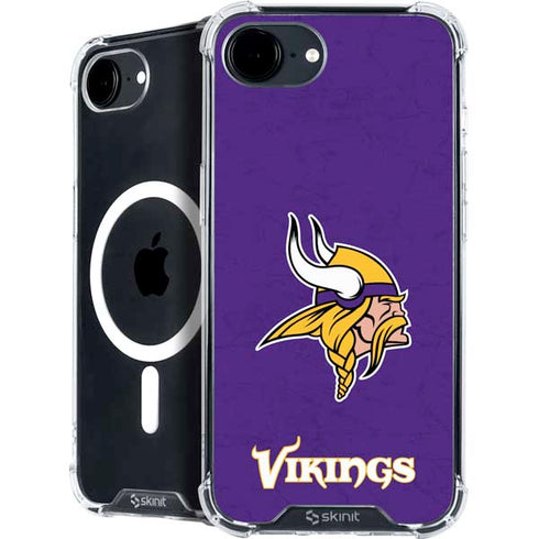 NFL Minnesota Vikings Distressed iPhone 16e MagSafe Case