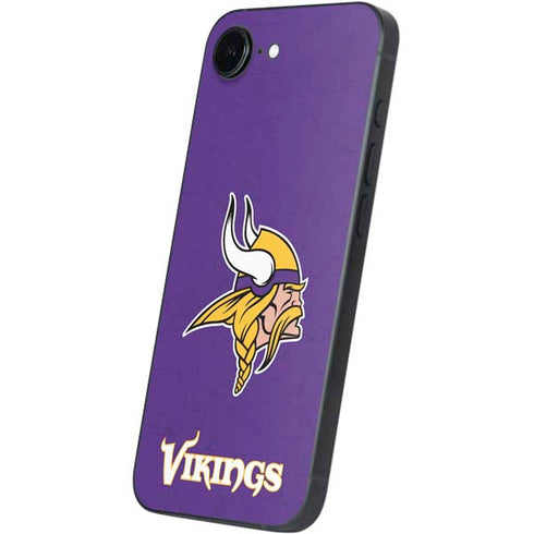 NFL Minnesota Vikings Distressed iPhone 16e Skin