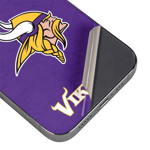 NFL Minnesota Vikings Distressed iPhone 16e Skin