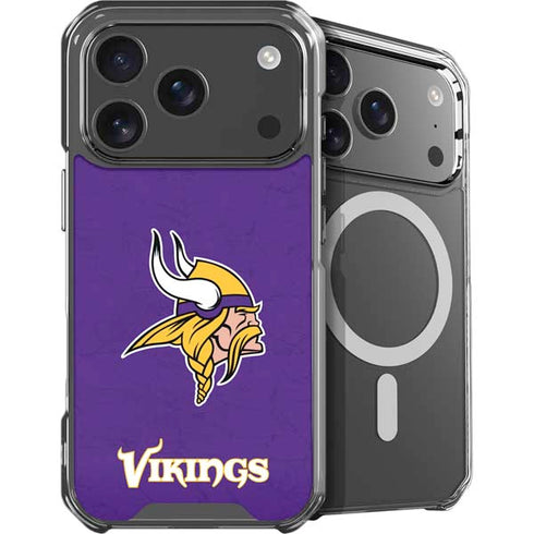 NFL Minnesota Vikings Distressed iPhone 18 Pro MagSafe Case