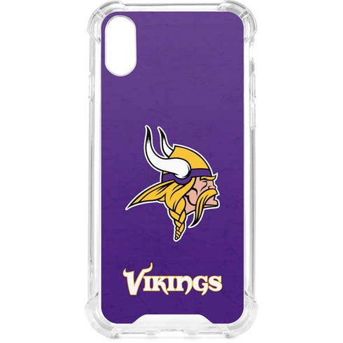 NFL Minnesota Vikings Distressed iPhone XS Clear Case