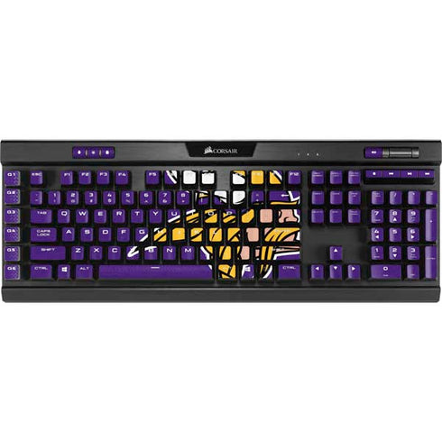 NFL Minnesota Vikings Distressed K95 RGB PLATINUM Mechanical Gaming Keyboard Skin