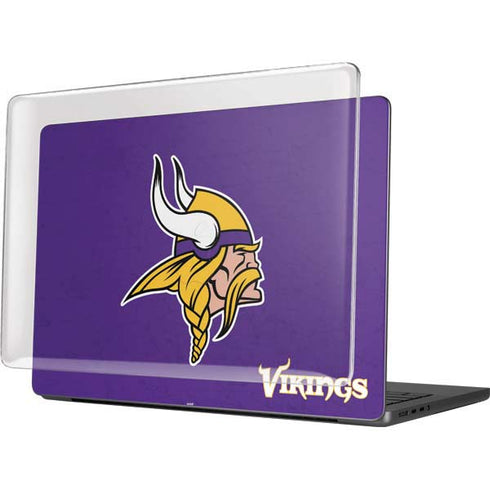 NFL Minnesota Vikings Distressed MacBook Pro 14in (2021-24) Case plus Skin