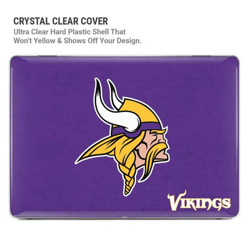 NFL Minnesota Vikings Distressed MacBook Pro 14in (2021-24) Case plus Skin