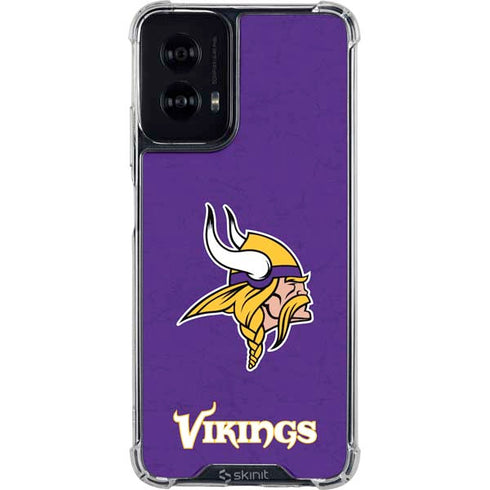NFL Minnesota Vikings Distressed Moto G Power 5G (2024) Clear Case