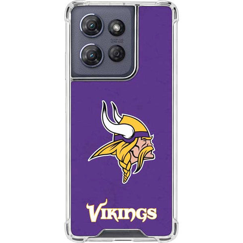 NFL Minnesota Vikings Distressed Moto G Stylus 5G (2025) Clear Case