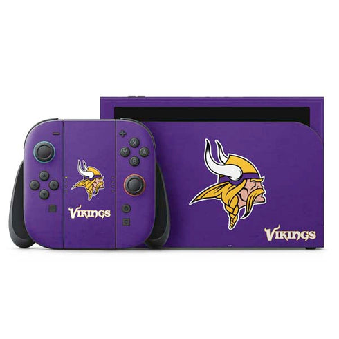 NFL Minnesota Vikings Distressed Nintendo Switch 2 (2025) with Joy-Con Skin