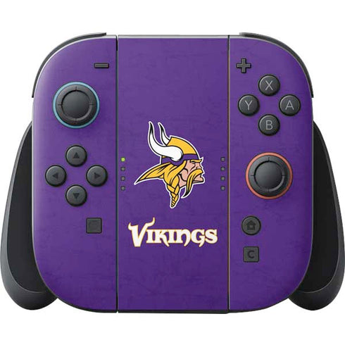 NFL Minnesota Vikings Distressed Nintendo Skins