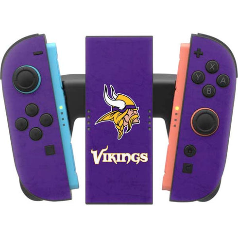 NFL Minnesota Vikings Distressed Nintendo Switch 2 (2025) Joy-Con Controller Skin
