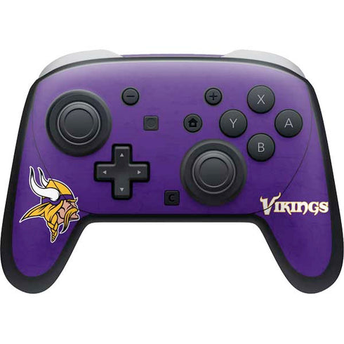 NFL Minnesota Vikings Distressed Nintendo Switch 2 (2025) Pro Controller Skin