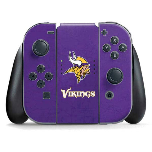 NFL Minnesota Vikings Distressed Nintendo Skins