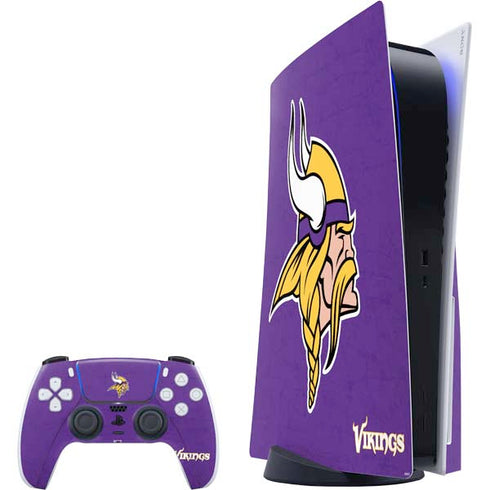 NFL Minnesota Vikings Distressed PlayStation PS5 Skins
