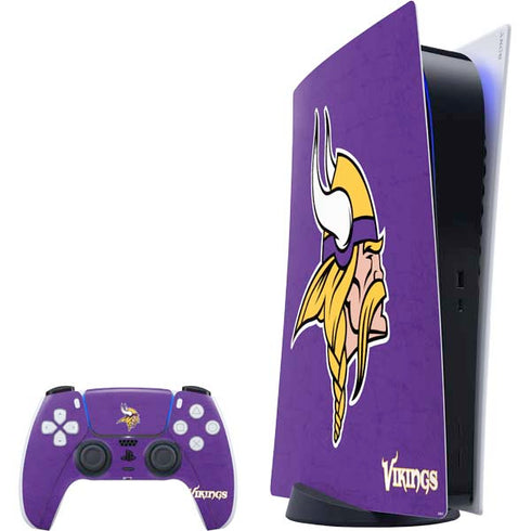 NFL Minnesota Vikings Distressed PlayStation PS5 Skins