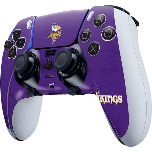 NFL Minnesota Vikings Distressed PS5 DualSense Edge Pro Controller Skin