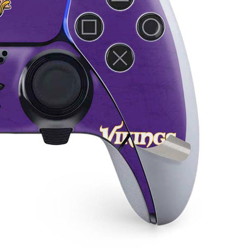 NFL Minnesota Vikings Distressed PS5 DualSense Edge Pro Controller Skin
