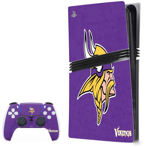 NFL Minnesota Vikings Distressed PlayStation PS5 Skins
