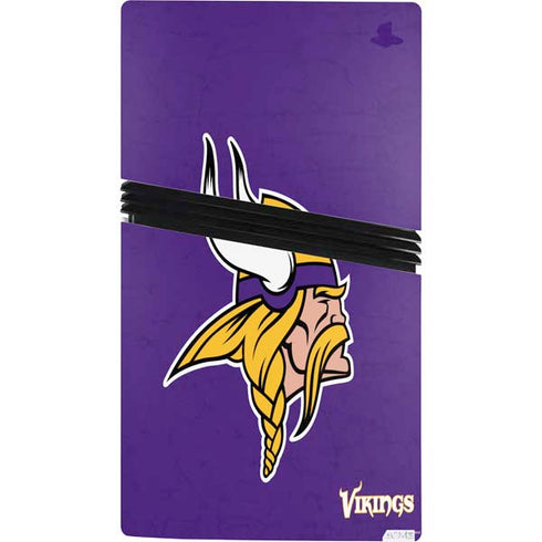 NFL Minnesota Vikings Distressed PS5 Pro Bundle Skin