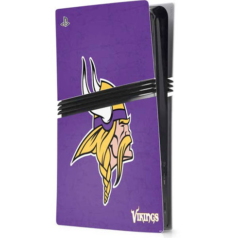 NFL Minnesota Vikings Distressed PS5 Pro Console Skin