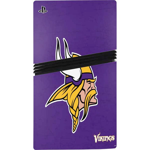 NFL Minnesota Vikings Distressed PS5 Pro Console Skin