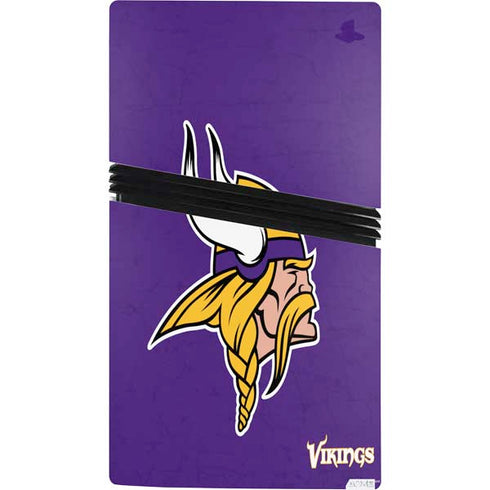 NFL Minnesota Vikings Distressed PS5 Pro Console Skin