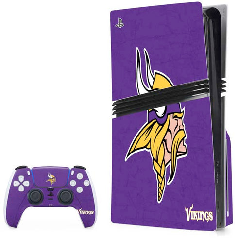 NFL Minnesota Vikings Distressed PlayStation PS5 Skins