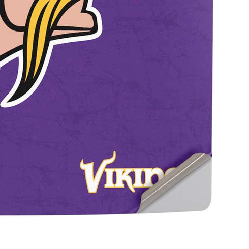 NFL Minnesota Vikings Distressed PS5 Pro Disk Console Skin