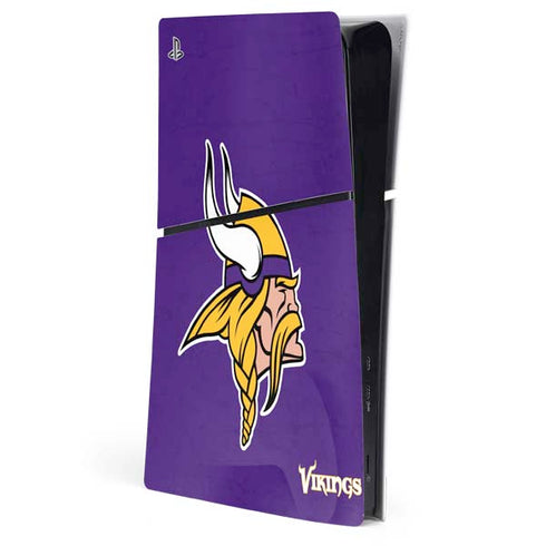 NFL Minnesota Vikings Distressed PS5 Slim Digital Edition Console Skin