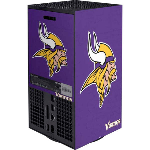 NFL Minnesota Vikings Distressed Xbox Series X Bundle Skin
