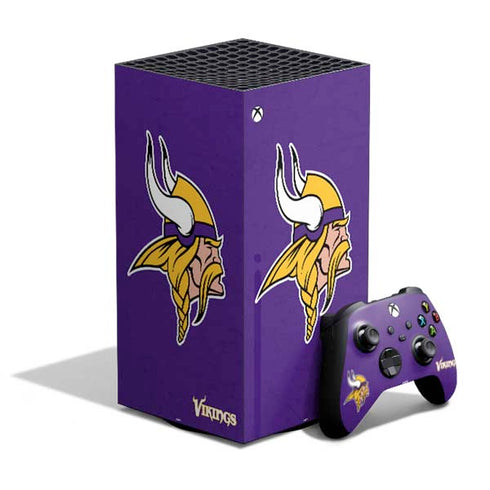 NFL Minnesota Vikings Distressed XBox Series X Digital Edition Bundle Skin