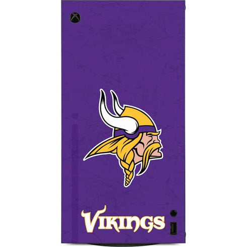 NFL Minnesota Vikings Distressed XBox Series X Digital Edition Console Skin