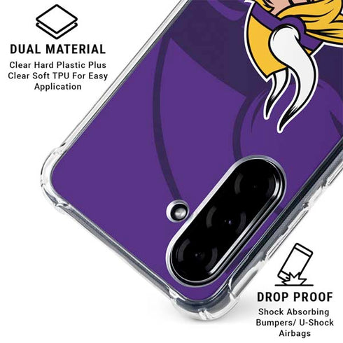 NFL Minnesota Vikings Double Vision Galaxy A36 5G Clear Case