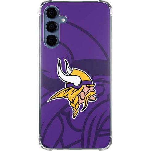 NFL Minnesota Vikings Double Vision Galaxy A55 5G Clear Case