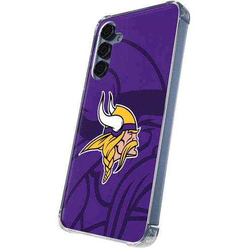 NFL Minnesota Vikings Double Vision Galaxy A55 5G Clear Case