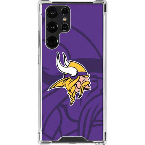 NFL Minnesota Vikings Double Vision Galaxy S23 Ultra Clear Case