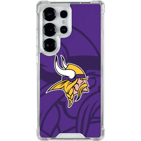 NFL Minnesota Vikings Double Vision Galaxy S25 Ultra Clear Case