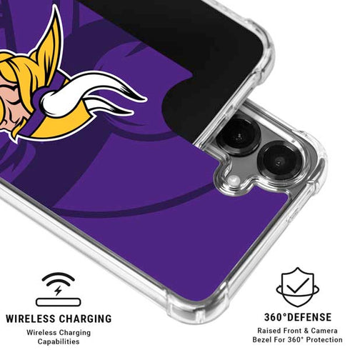 NFL Minnesota Vikings Double Vision Galaxy S26 Plus Clear Case