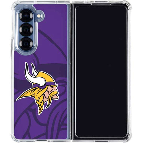NFL Minnesota Vikings Double Vision Galaxy Z Fold6 Clear Case