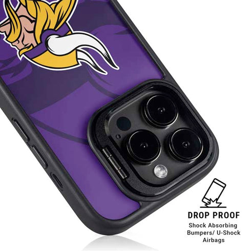 NFL Minnesota Vikings Double Vision iPhone 14 Pro Max Kickstand Case