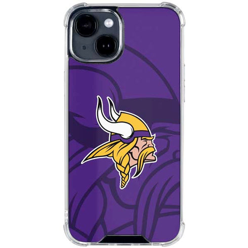 NFL Minnesota Vikings Double Vision iPhone 15 Clear Case