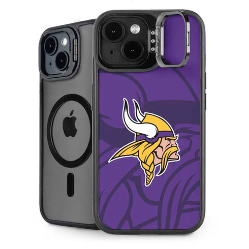 NFL Minnesota Vikings Double Vision iPhone 15 Kickstand Case