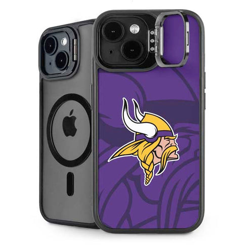 NFL Minnesota Vikings Double Vision iPhone 15 Plus Kickstand Case