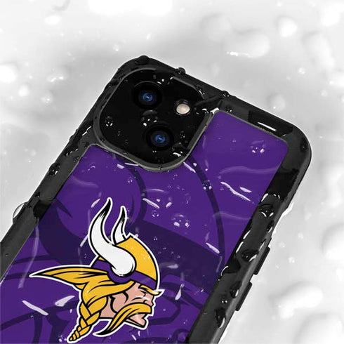 NFL Minnesota Vikings Double Vision iPhone 15 Plus Waterproof Case